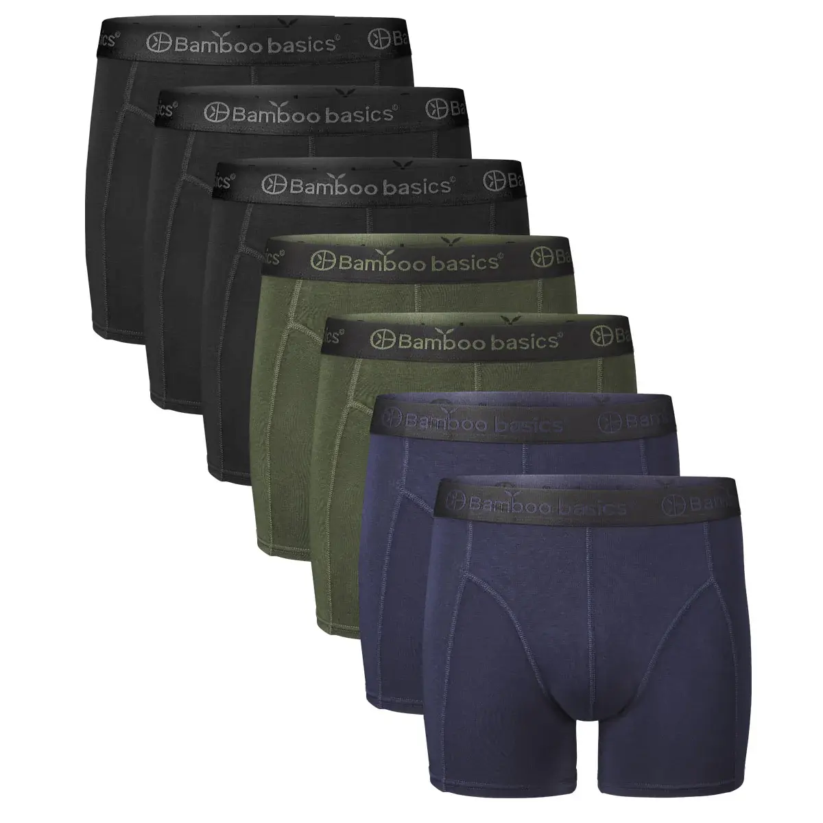 Bamboo Basics 7-pak heren boxers - Rico - Multipack Bamboe ondergoed heren - Anti zweet mannen ondergoed