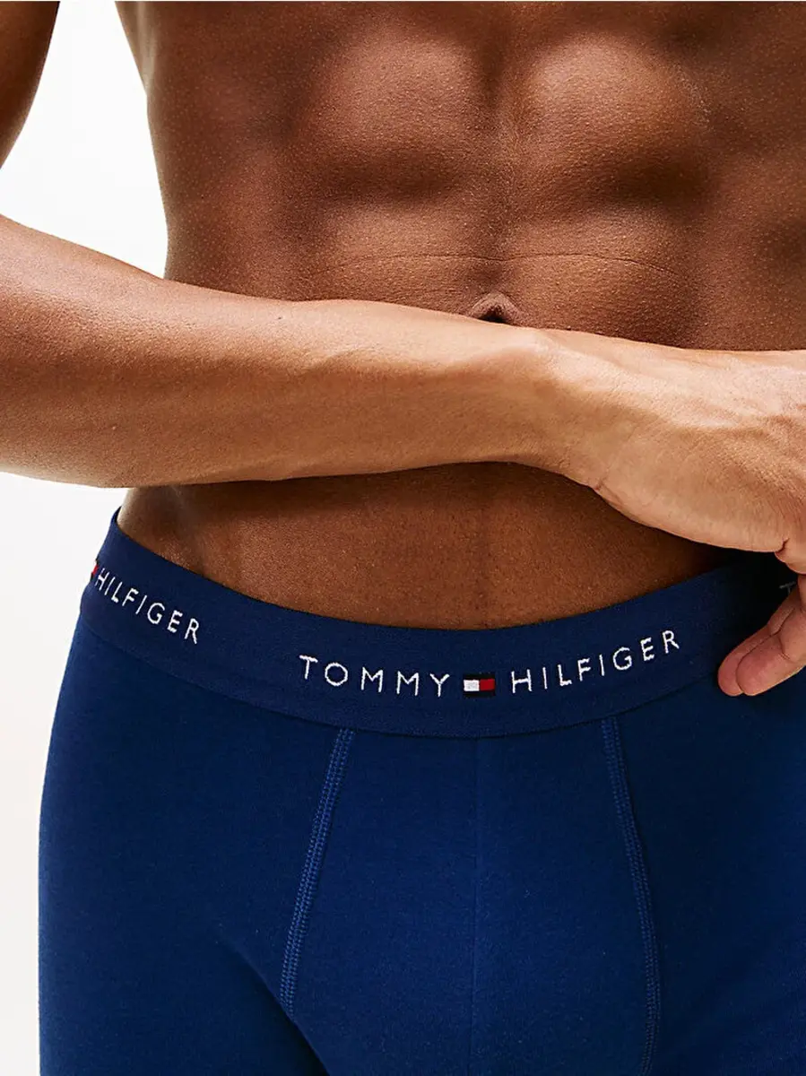 Tommy Hilfiger 3-Pack - Heren Trunks Boxers - Blauw combi -  Multipack katoenen heren onderbroeken