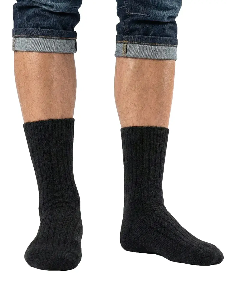 Angro Heren sokken - badstof zool - Heavy Terry - Dikke warme wollen sokken met dikke zool - Stevige werksokken