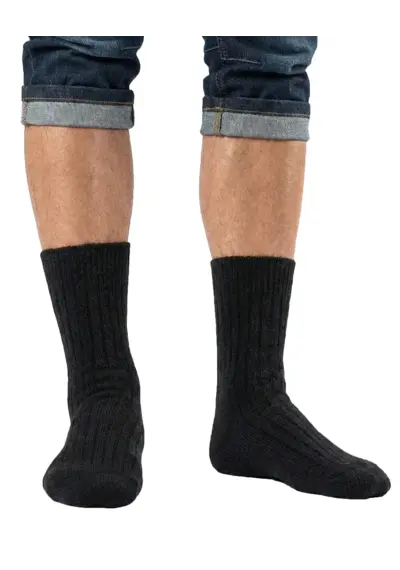 Angro Heren wollen sokken - badstof zool - Heavy Terry