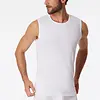 Schiesser 2-Pack mouwloos shirt  - 95/5  - Biologisch katoen - Witte mouwloze shirts zonder mouwen met ronde hals