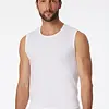 Schiesser 2-Pack mouwloos shirt  - 95/5  - Biologisch katoen - Witte mouwloze shirts zonder mouwen met ronde hals