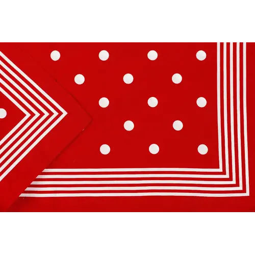 Boeren zakdoek rood stippel 55 x 55 cm