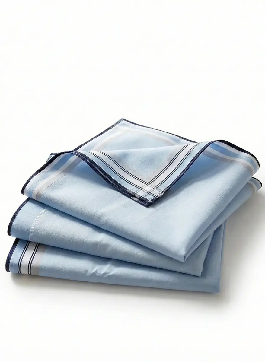 Swan 6 stuks Heren zakdoeken - Lichtblauw