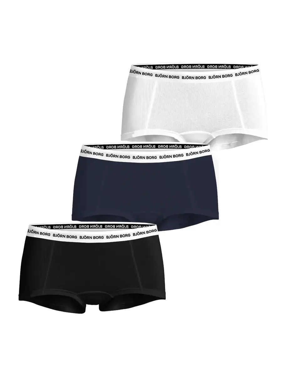Bjorn Borg 3-pack dames boxershort- Logo shorts - Dames katoenen onderbroeken - Boxershorts dames -