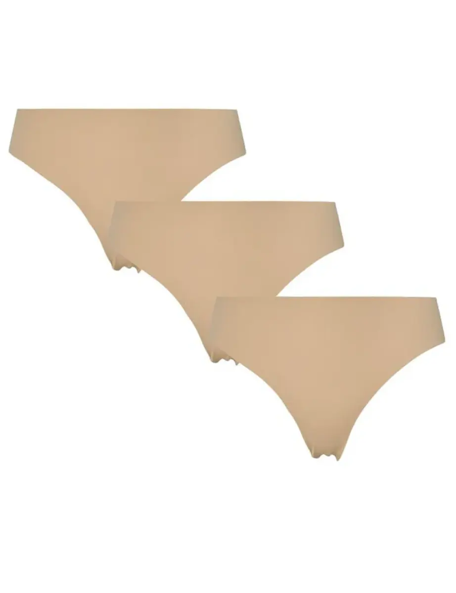 Pieces 3-pack naadloze dames string - invisible seamless strings