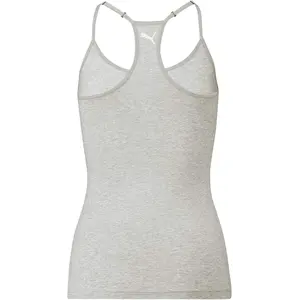 Puma dames hemd Racerback - Tank top - Wit & Grijs - Vrouwen onderhemd modal - katoen - Spaghetti bandjes