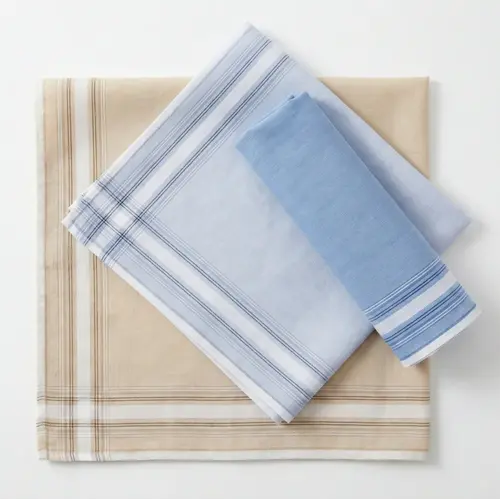 Tiseco 12 stuks Heren zakdoeken dikke kwaliteit 3B