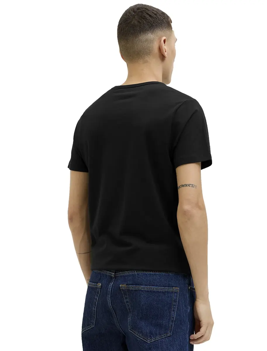 Jack & Jones 2-pack heren T-shirts ronde hals - zwart en wit Katoenen heren ondershirt korte mouwen - Witte t shirts heren