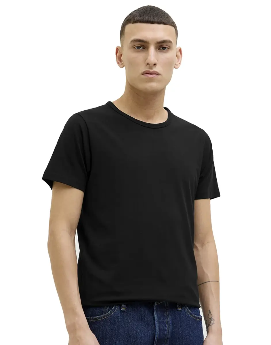 Jack & Jones 2-pack heren T-shirts ronde hals - zwart en wit Katoenen heren ondershirt korte mouwen - Witte t shirts heren