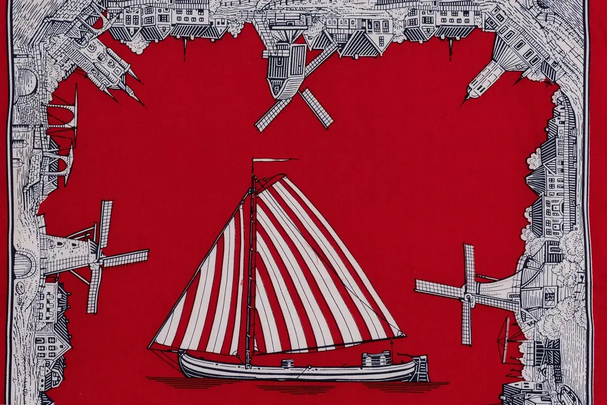 Boeren zakdoek rood  Oud nederland 54 x 54 cm