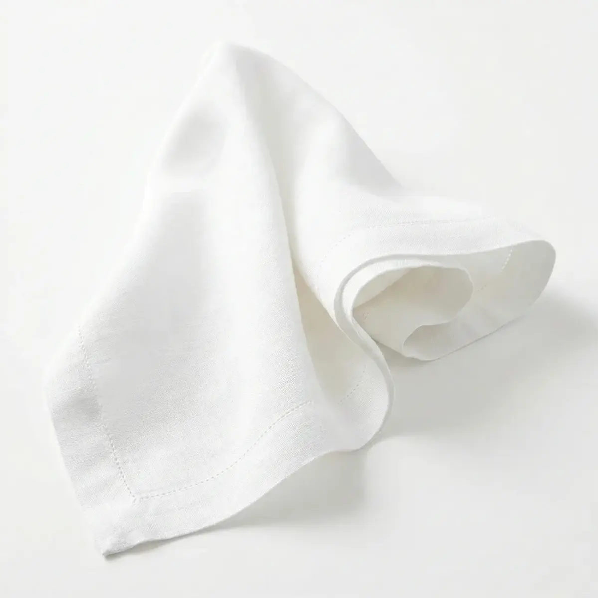 Tiseco 12 Stuks - Dames zakdoeken Luxe wit - Stoffen katoenen zakdoek 100% katoen