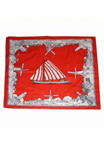 Boeren zakdoek rood  Oud nederland 54 x 54 cm