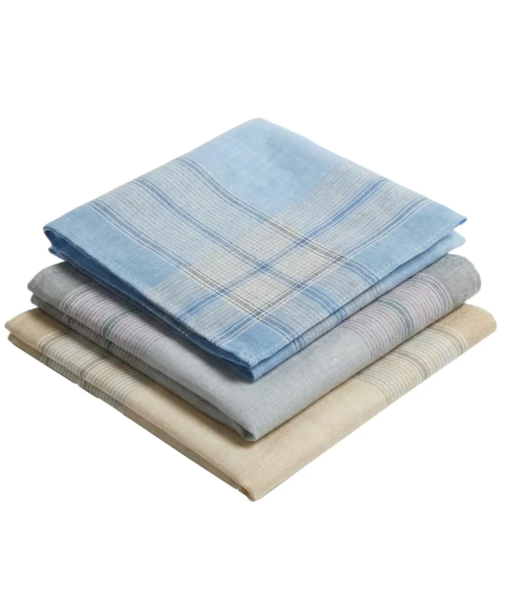 Tiseco 12 stuks Heren zakdoeken - Happy Stripe - Stoffen zakdoeken