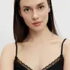 Pieces dames hemd kant - Lace singlet kate - Kanten dames onderhemd - Microfiber singlet