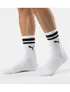 Puma 2-Paar sport sokken Heritage Stripe - Gestreepte katoenen sokken - Dames - Heren witte sokken