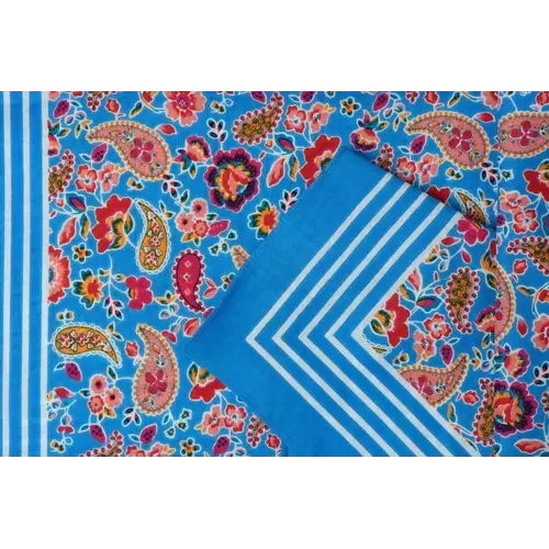 Boerenzakdoek Paisley blauw 55 x 55 cm