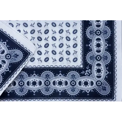 Boerenzakdoek Koffieboon blauw 55 x 55 cm