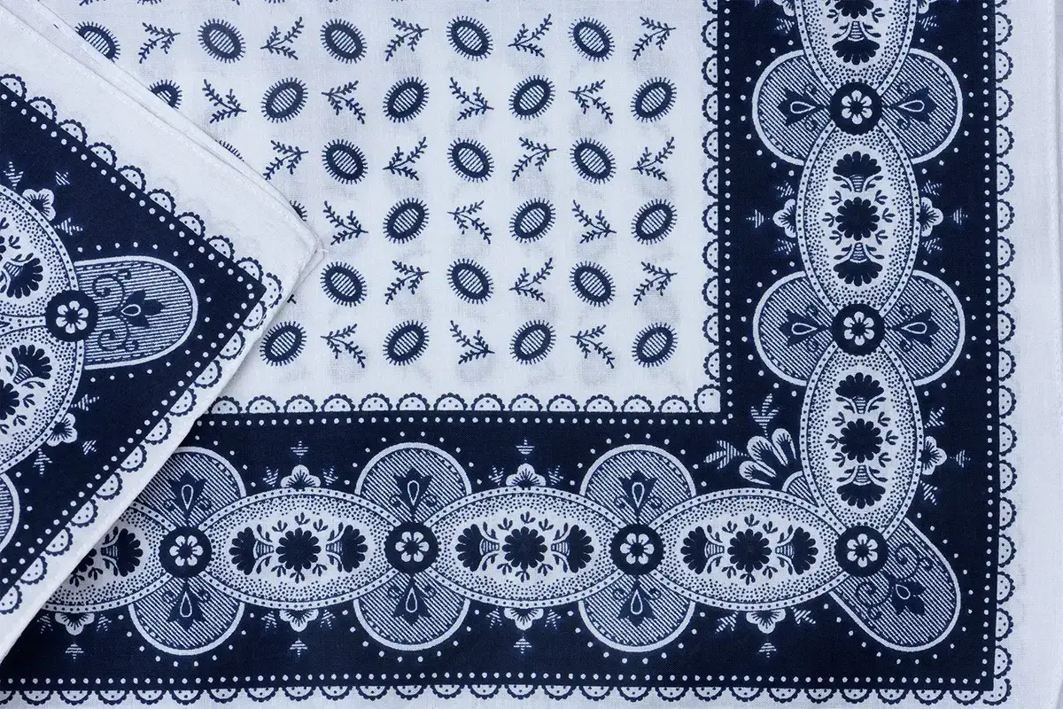 Boerenzakdoek Koffieboon blauw 55 x 55 cm