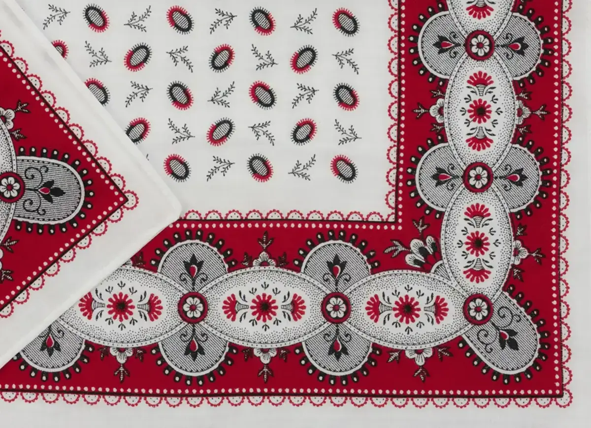 Boerenzakdoek Koffieboon rood 55 x 55 cm