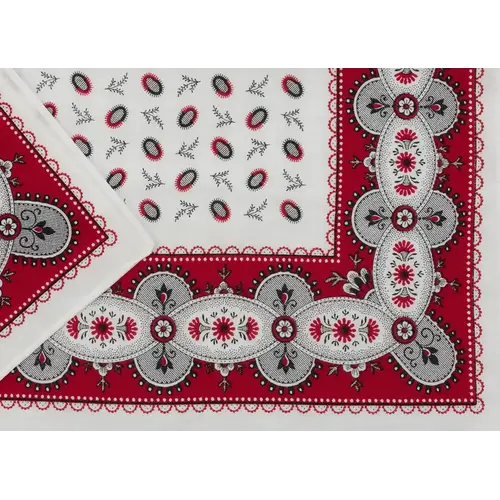 Boerenzakdoek Koffieboon rood 55 x 55 cm