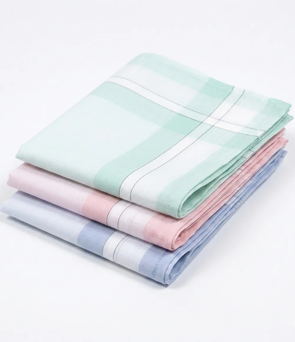 Tiseco 12 Stuks Dames zakdoeken - Big Stripe