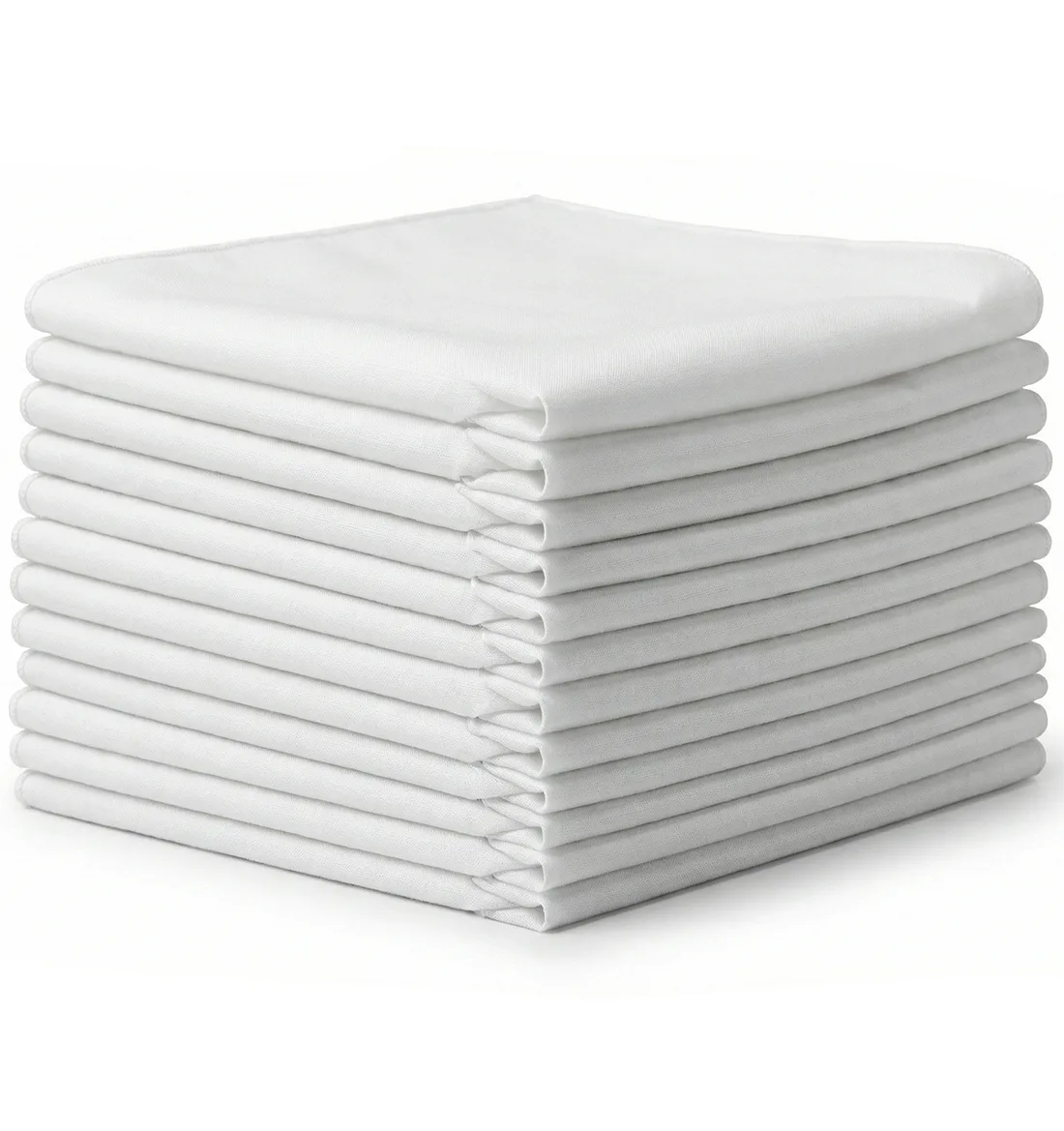 Tiseco 12 Stuks Dames zakdoeken wit - 30x30CM