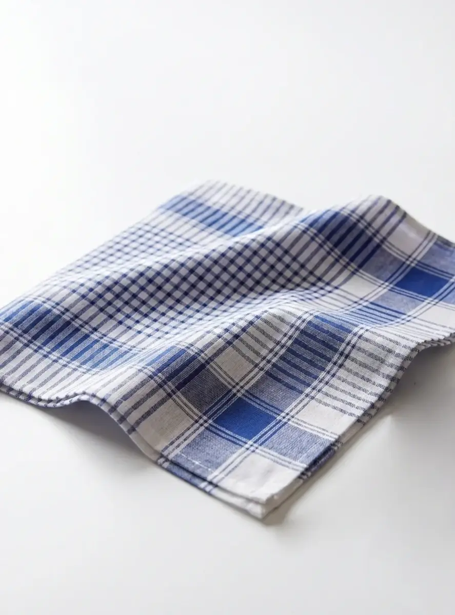 Tiseco 12 stuks Heren zakdoeken Vichy Blauw - 100% katoenen katoenen zakdoeken Tiseco 12 stuks Heren zakdoeken Vichy Blauw - 100% katoenen katoenen zakdoeken