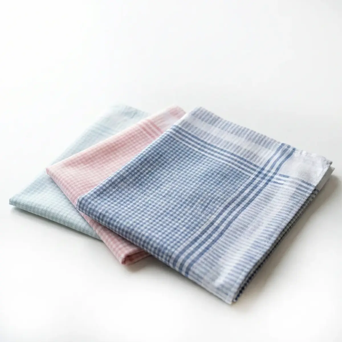 Tiseco 12 stuks - Dames zakdoeken  Ruitje 4714 - Katoenen stoffen zakdoeken