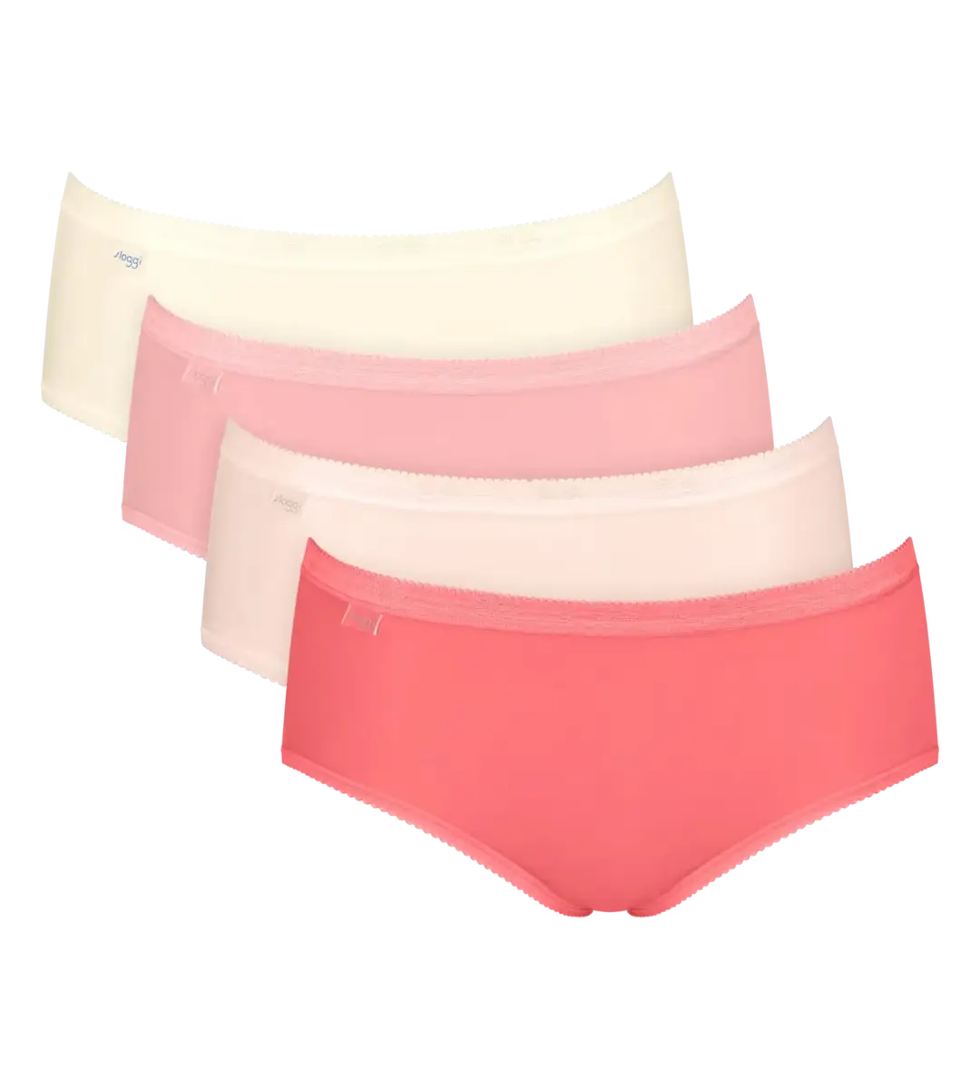 Sloggi 4-pack dames Basic Midi slips - Red combi