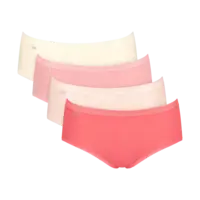 Sloggi 4-pack dames Basic Midi slips - Red combi