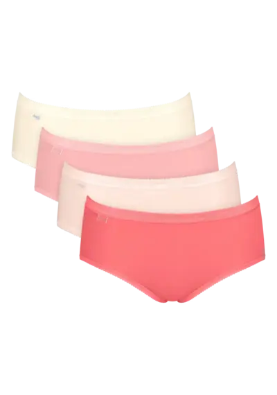 Sloggi 4-pack dames Basic Midi slips - Red combi