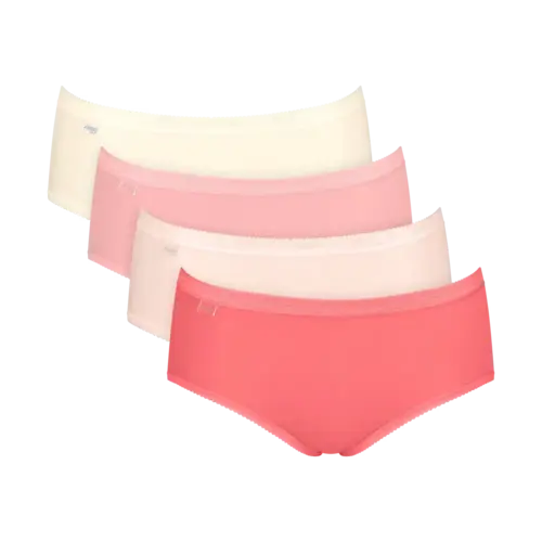 Sloggi 4-pack dames Basic Midi slips - Red combi