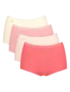 Sloggi 4-pack dames Basic Maxi slips - Red Combi - Taille dames onderbroeken katoen - Copy