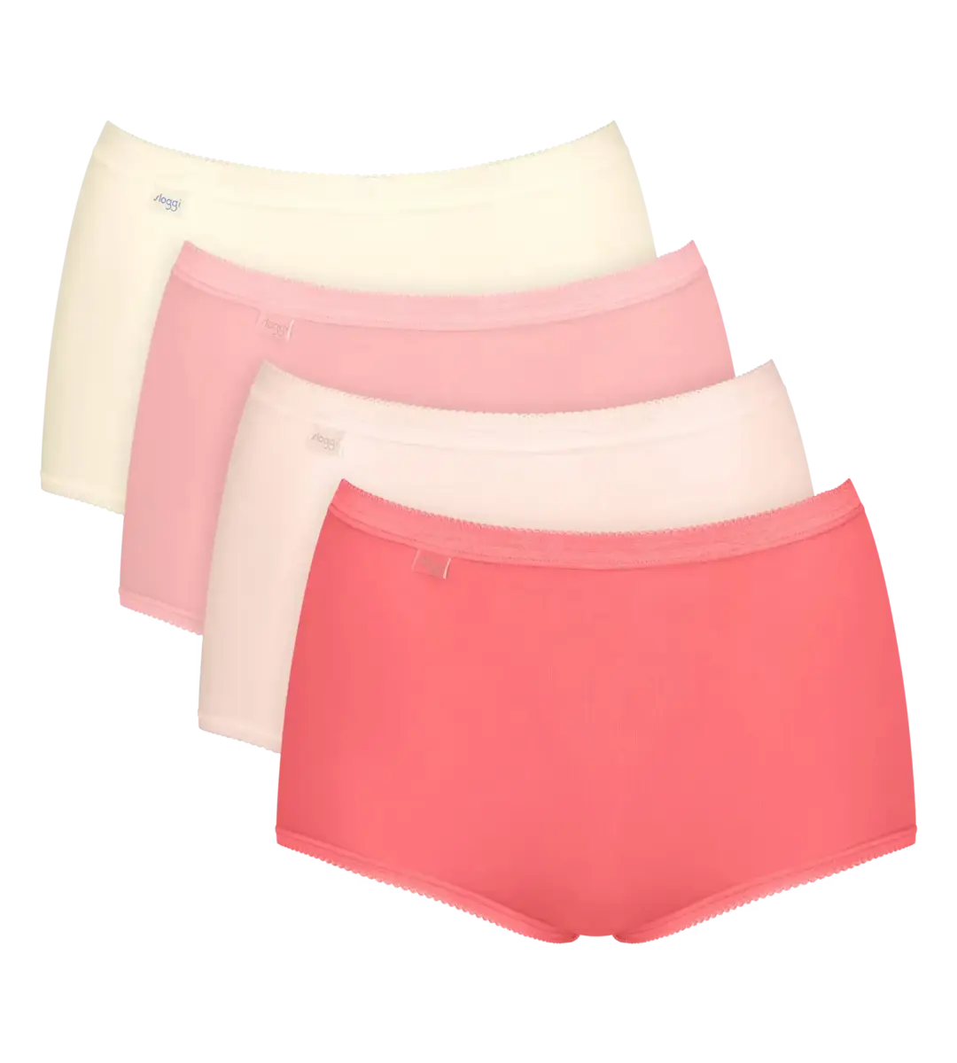 Sloggi 4-pack dames Basic Maxi slips - Red Combi - Taille dames onderbroeken katoen - Copy