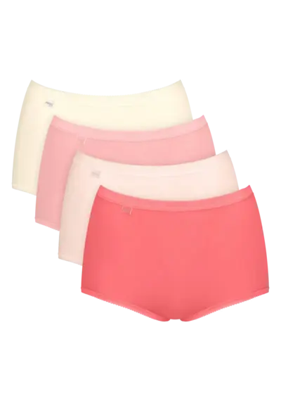 Sloggi 4-pack dames Basic Maxi slips - Red Combi