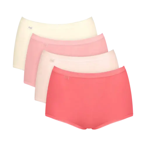 Sloggi 4-pack dames Basic Maxi slips - Red Combi