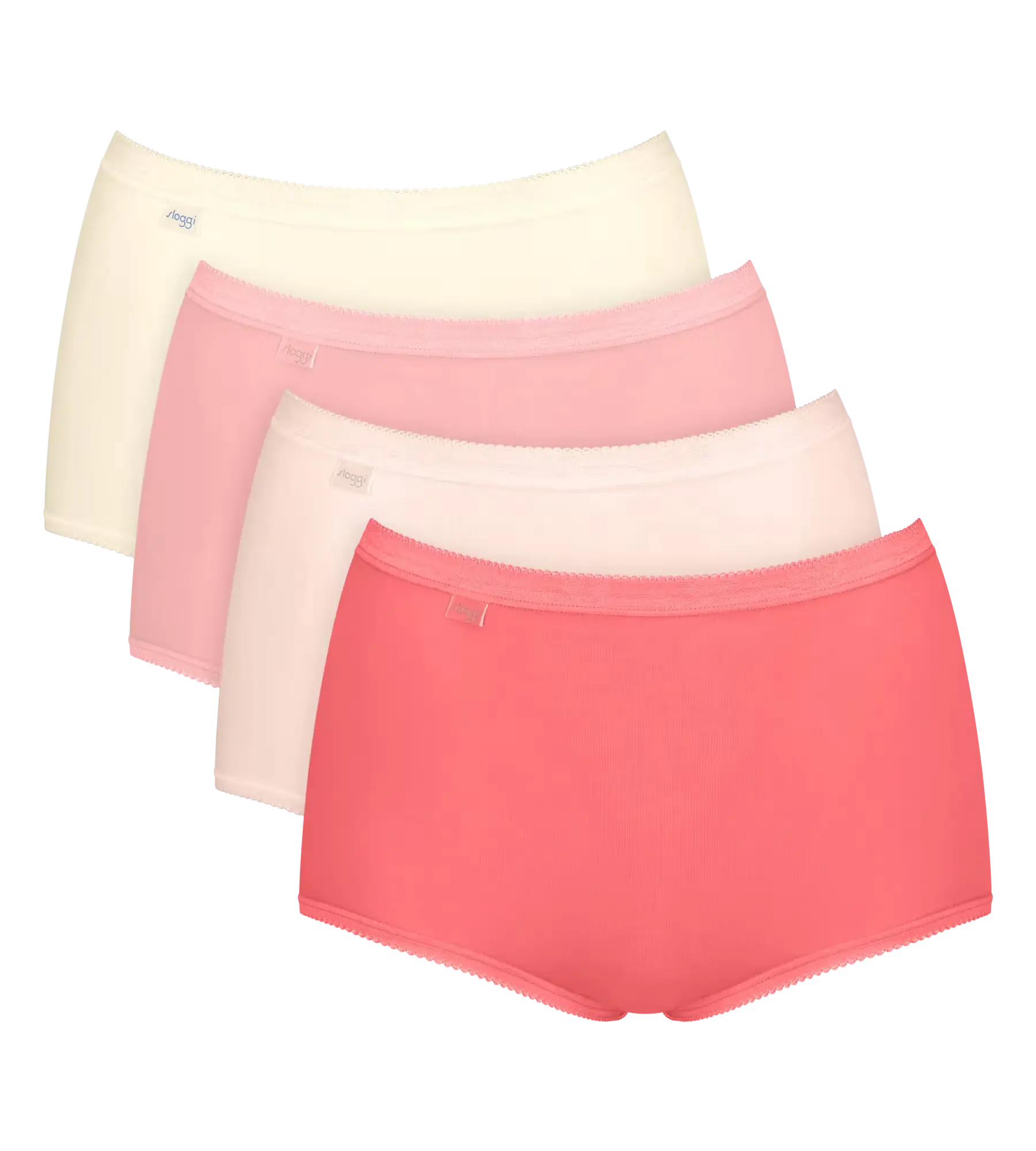 Sloggi 4-pack dames Basic Maxi slips - Red Combi