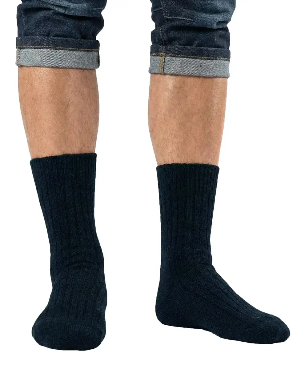 Angro Heren sokken - badstof zool - Heavy Terry - Dikke warme wollen sokken met dikke zool - Stevige werksokken