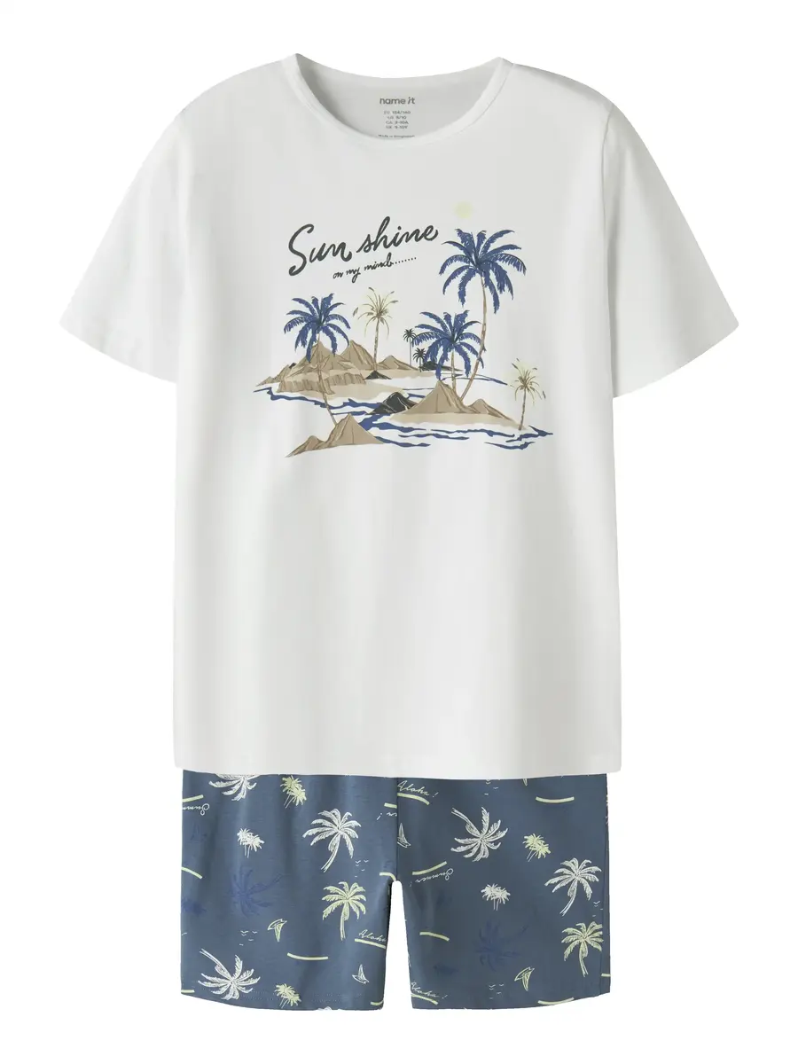 Name it jongens shortama -  "Palmboom"