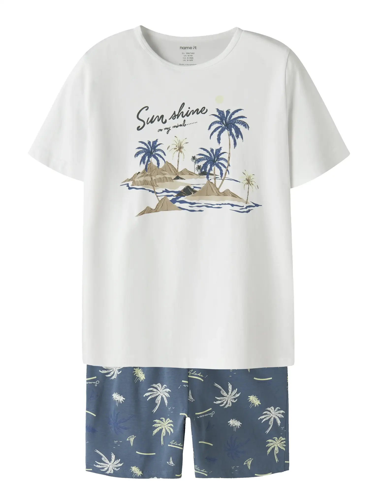 Name it jongens shortama -  "Palmboom"