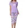 Rebelle capri pyjama dames - Pink Bloom - Copy