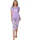 Rebelle capri pyjama dames - Pink Bloom - Copy