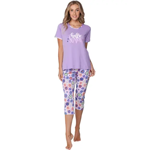 Rebelle capri pyjama dames - Hello summer