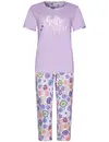 Rebelle capri pyjama dames - Pink Bloom - Copy