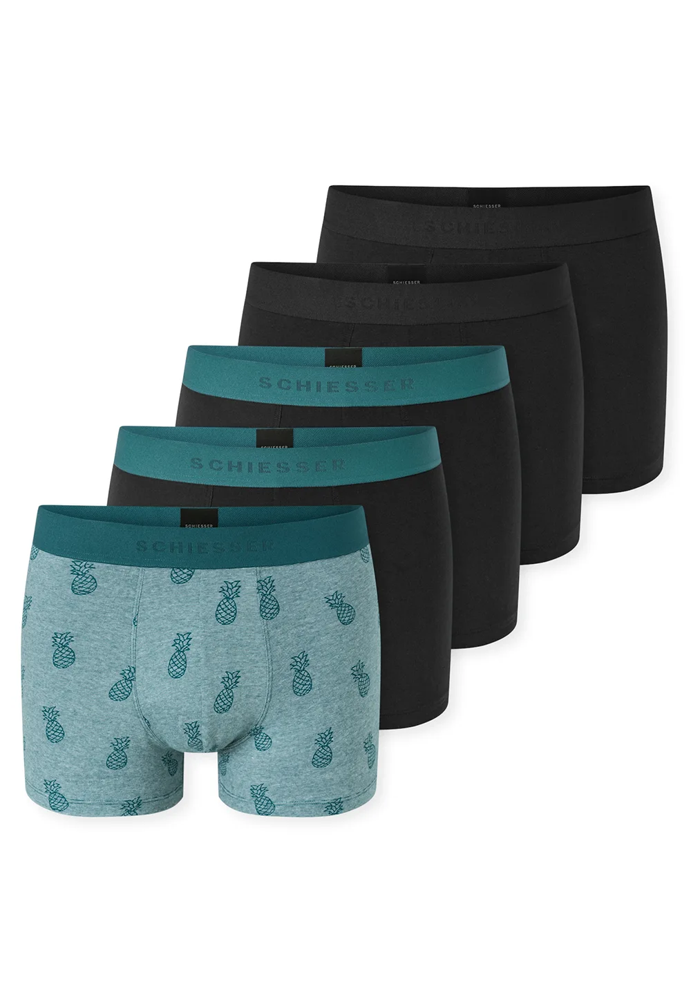 Schiesser 5-pack heren boxershort 95/5 -  Darkblue