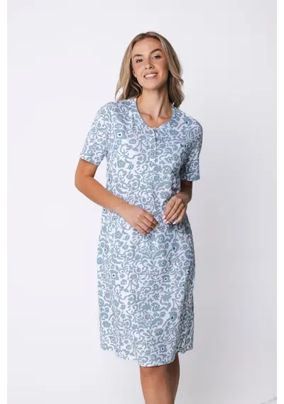 Pastunette dames nachthemd korte mouw -Stone blue