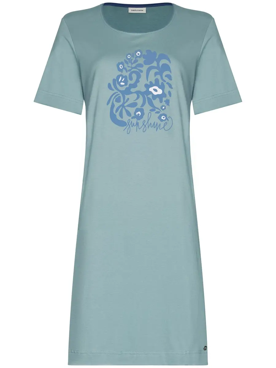 Pastunette dames nachthemd korte mouw - Sunshine -100% katoenen nachtjapon - Nachtmode dames