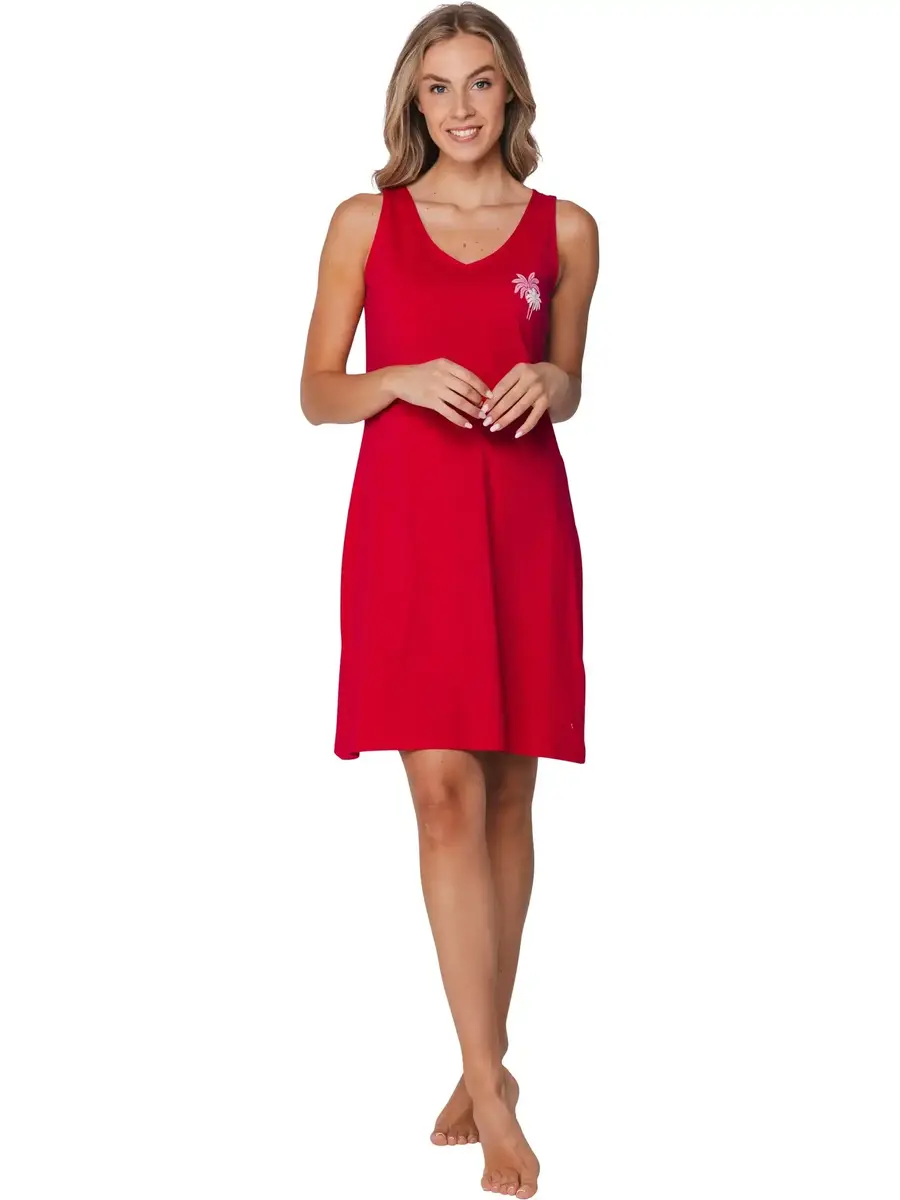 Rebelle dames nachthemd met brede bandjes - 100%katoen