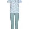 Pastunette dames 100% katoenen pyjama korte mouwen - Stone Blue